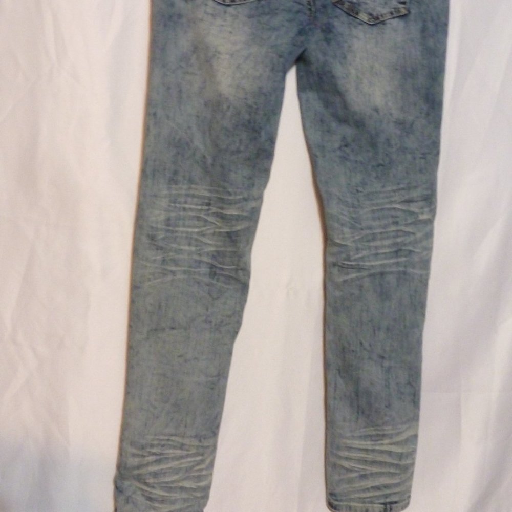 Harmony + Havoc Stretchy High-Waist Distressed Washed Jeans – Size 11 - Picture 7 of 11